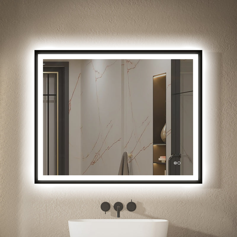 40 in. W x 32 in. H Aluminium Framed Front and Back LED Light Bathroom Vanity Mirror