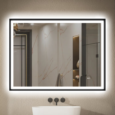 48 in. W x 36 in. H Aluminium Framed Front and Back LED Light Bathroom Vanity Mirror