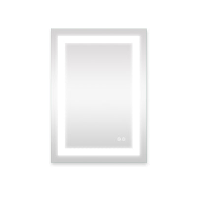 20 in. W x 28 in. H Frameless Rectangular LED Light Bathroom Mirror