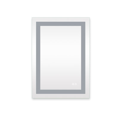 20 in. W x 28 in. H Frameless Rectangular LED Light Bathroom Mirror