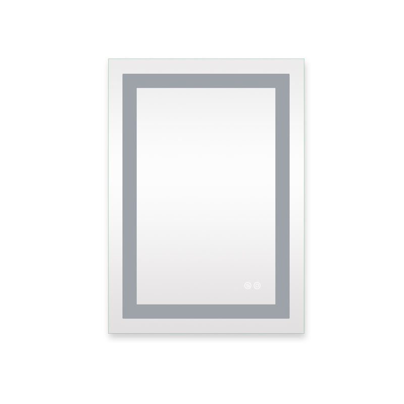 20 in. W x 28 in. H Frameless Rectangular LED Light Bathroom Mirror