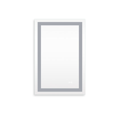 24 in. W x 32 in. H Frameless Rectangular LED Light Bathroom Mirror