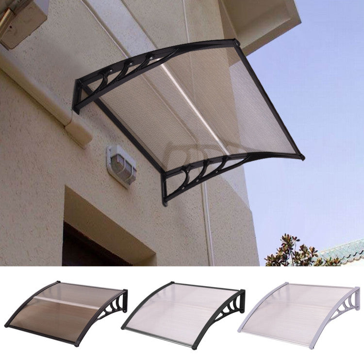 40 x 40 Inch Outdoor Polycarbonate Front Door Window Awning Canopy