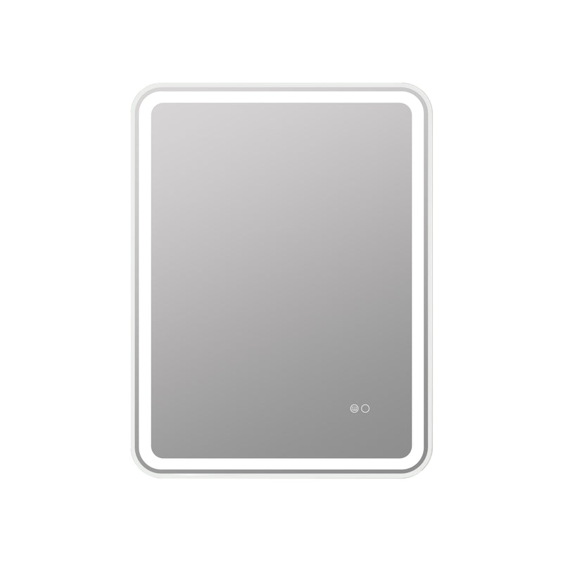 28 x 36 inch LED Bathroom Mirror, Wall Mounted Bathroom Vanity Framed Mirror with Dimmer, Anti-Fog