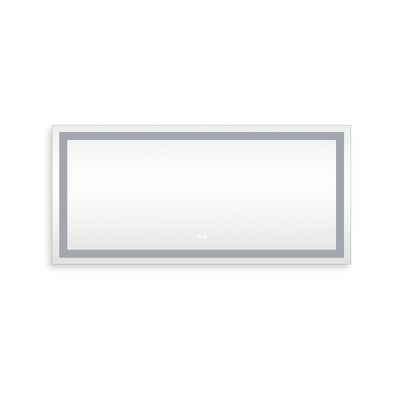 60 in. W x 28 in. H Frameless Rectangular LED Light Bathroom Mirror