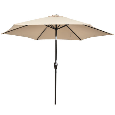 10 Feet Outdoor Patio Umbrella with Tilt Adjustment and Crank