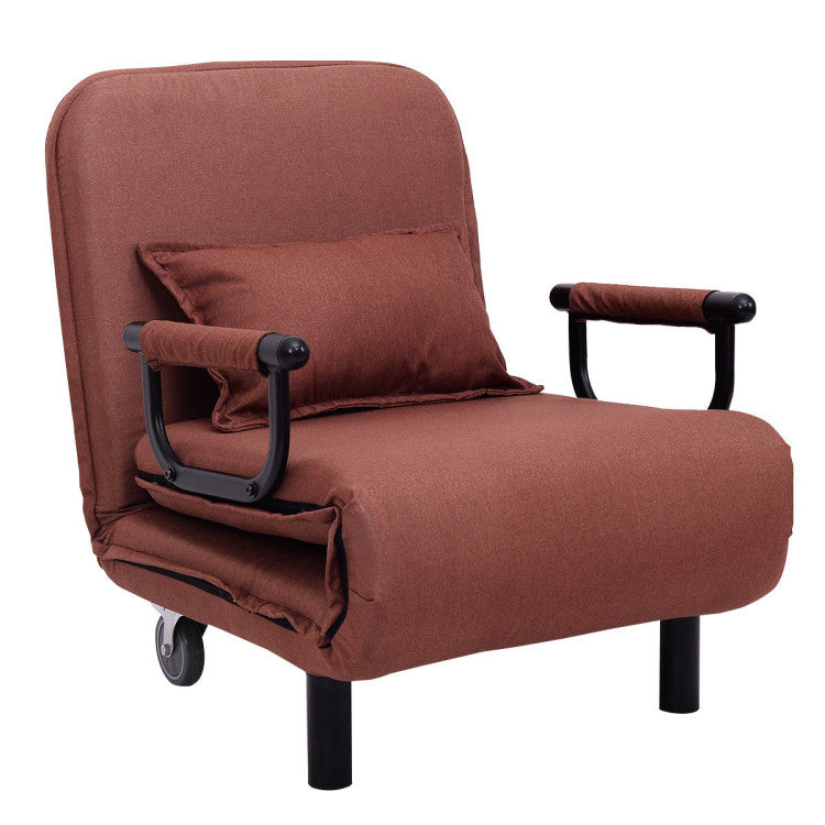 26.5 Inch Convertible Folding Leisure Recliner Sofa Bed