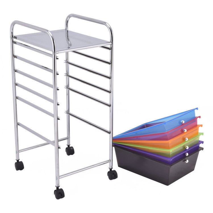 6 Drawers Rolling Storage Cart Organizer