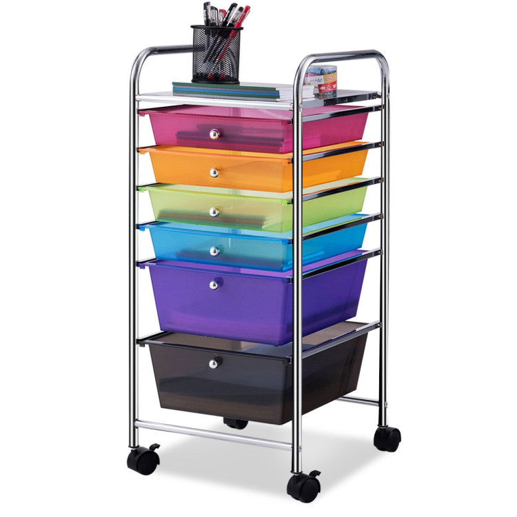 6 Drawers Rolling Storage Cart Organizer