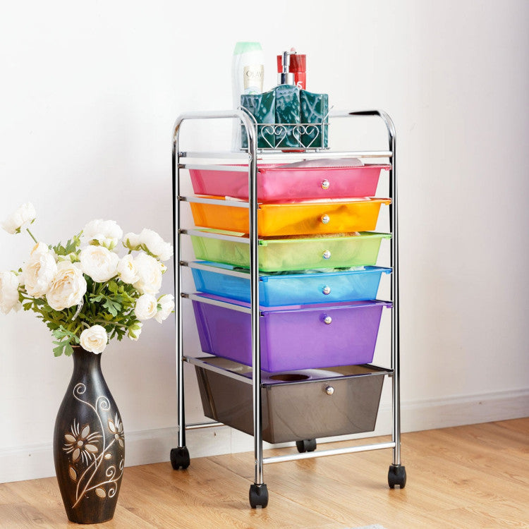 6 Drawers Rolling Storage Cart Organizer