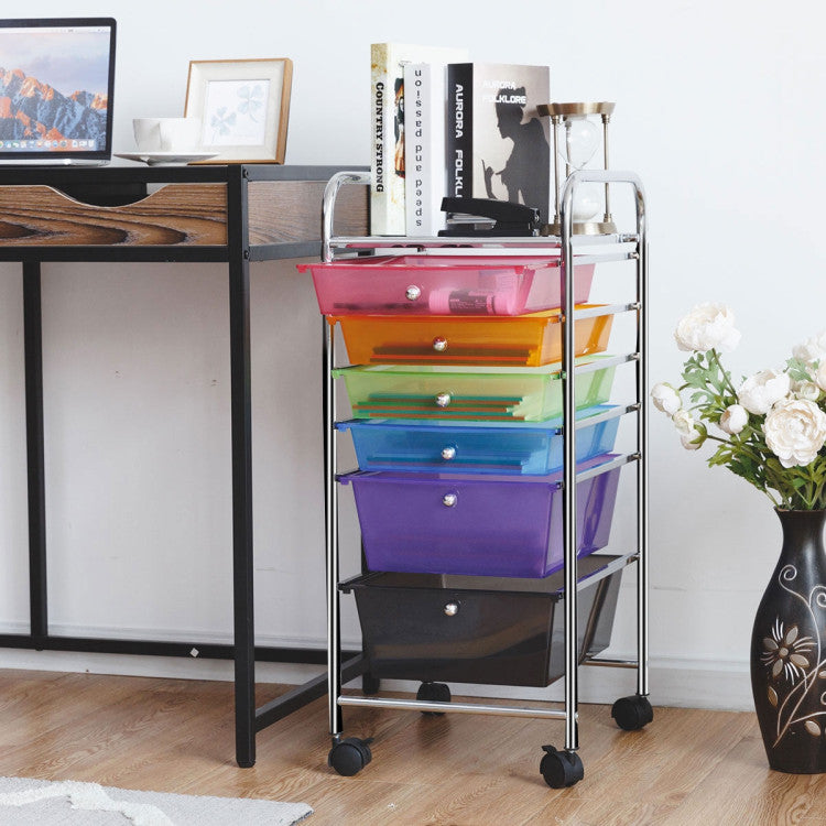 6 Drawers Rolling Storage Cart Organizer