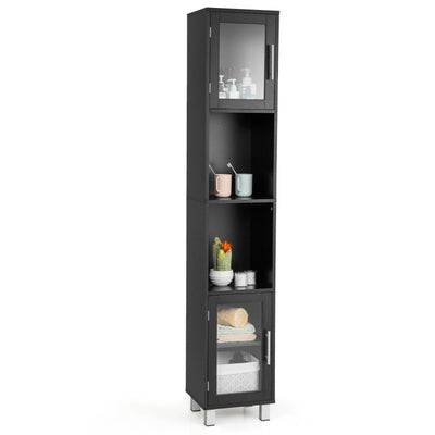 71 Inch Tall Tower Bathroom Storage Cabinet and Organizer Display Shelves for Bedroom