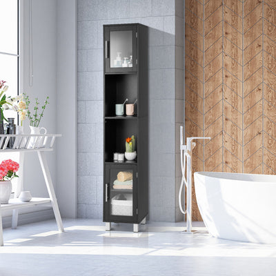 71 Inch Tall Tower Bathroom Storage Cabinet and Organizer Display Shelves for Bedroom