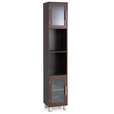 71 Inch Tall Tower Bathroom Storage Cabinet and Organizer Display Shelves for Bedroom