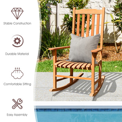 Outdoor Rocking Chair Single Rocker for Patio Deck