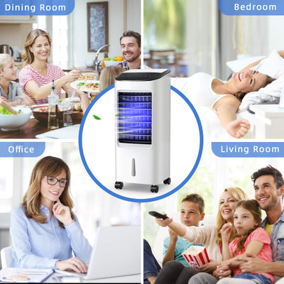 Evaporative Portable Air Cooler Fan Humidifier with Remote Control for Home and Office