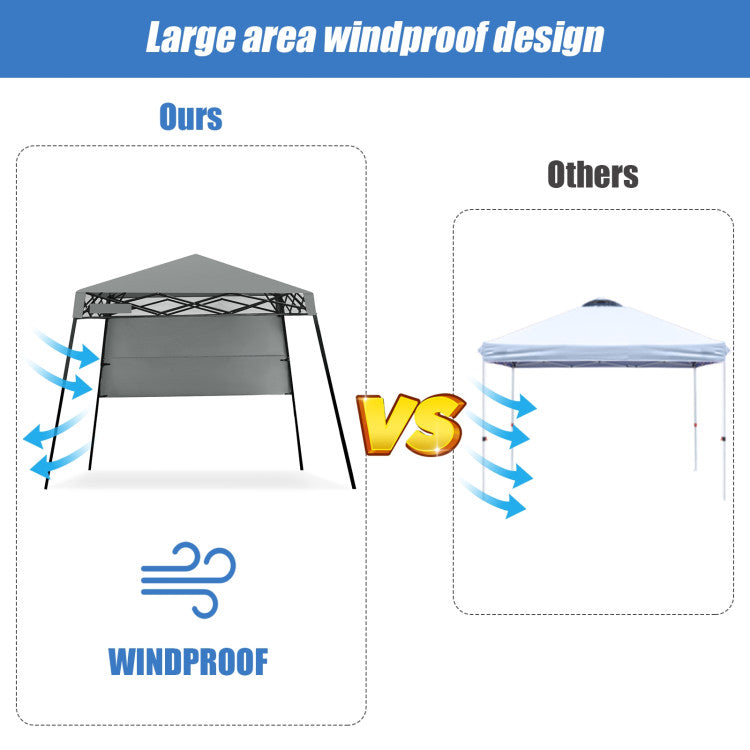 7 x 7 Ft Stand Adjustable Portable Canopy Tent with Backpack