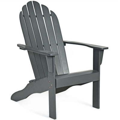 Acacia Wood Outdoor Adirondack Chair with Ergonomic Design