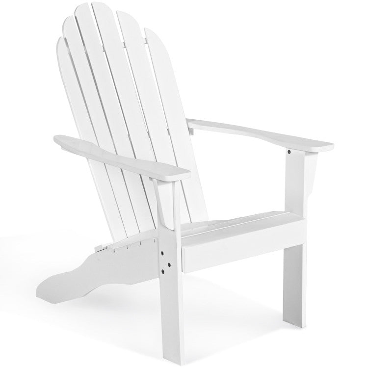 Acacia Wood Outdoor Adirondack Chair with Ergonomic Design