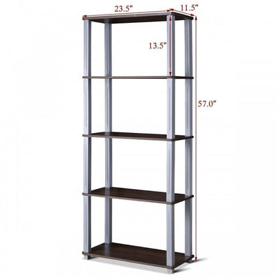 5-Tier Multi-Functional Storage Shelves Rack Display Bookcase