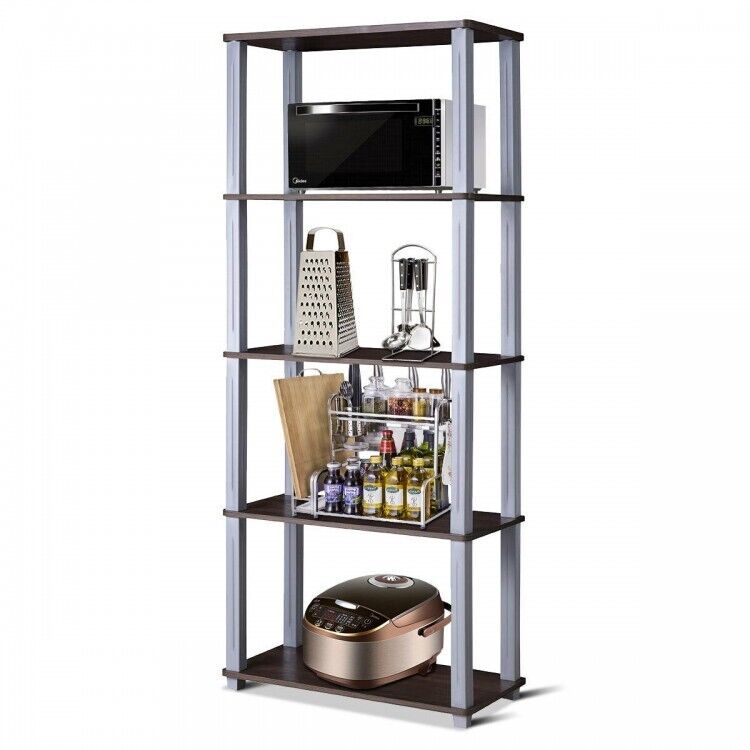 5-Tier Multi-Functional Storage Shelves Rack Display Bookcase