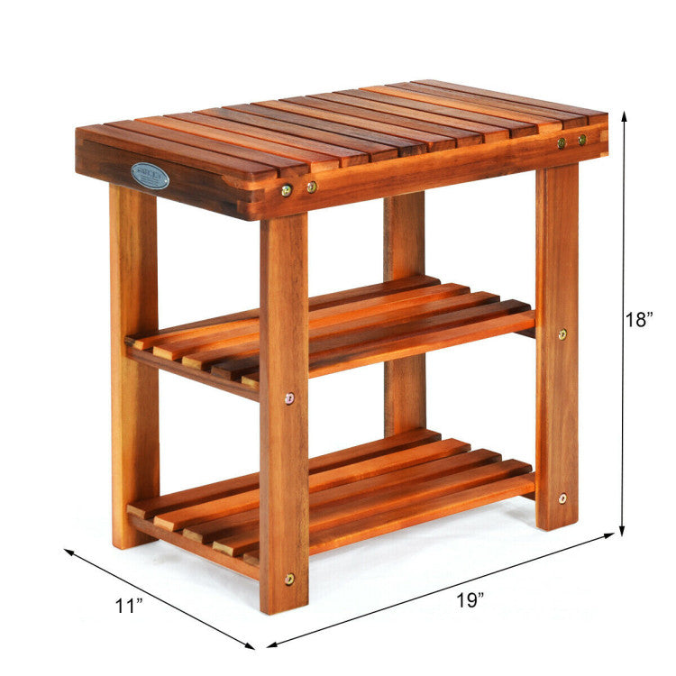 3-Tier Wood Shoe Rack 19&