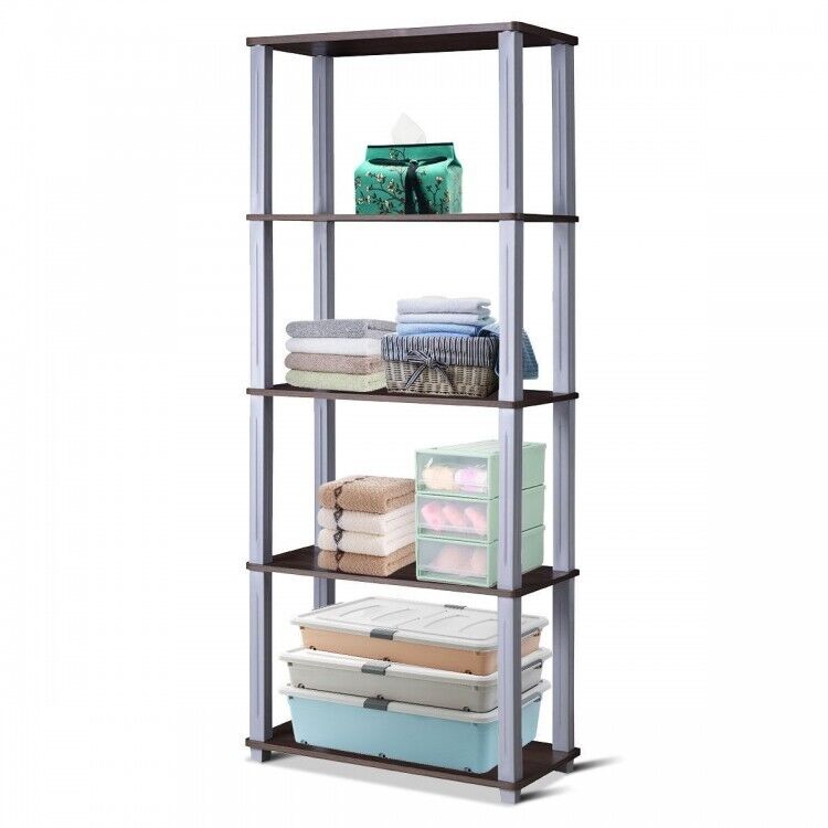 5-Tier Multi-Functional Storage Shelves Rack Display Bookcase