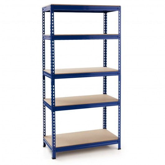 5-Tier Steel Storage Shelve for Home Office Garage--Blue