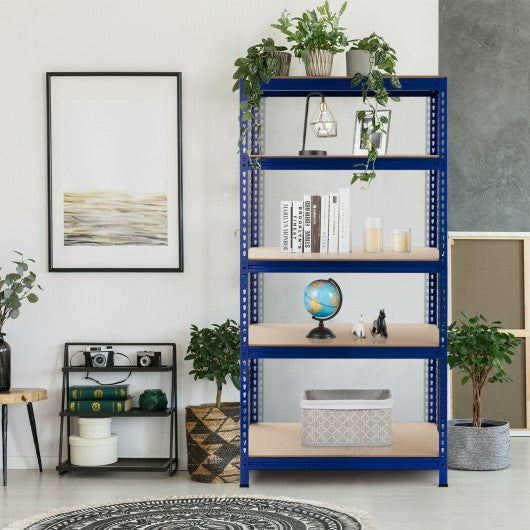 5-Tier Steel Storage Shelve for Home Office Garage--Blue