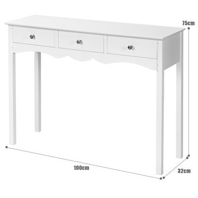 3-Drawers Hall Console Table for Entryway