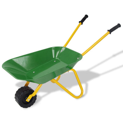 Outdoor Garden Backyard Play Toy Kids Metal Wheelbarrow