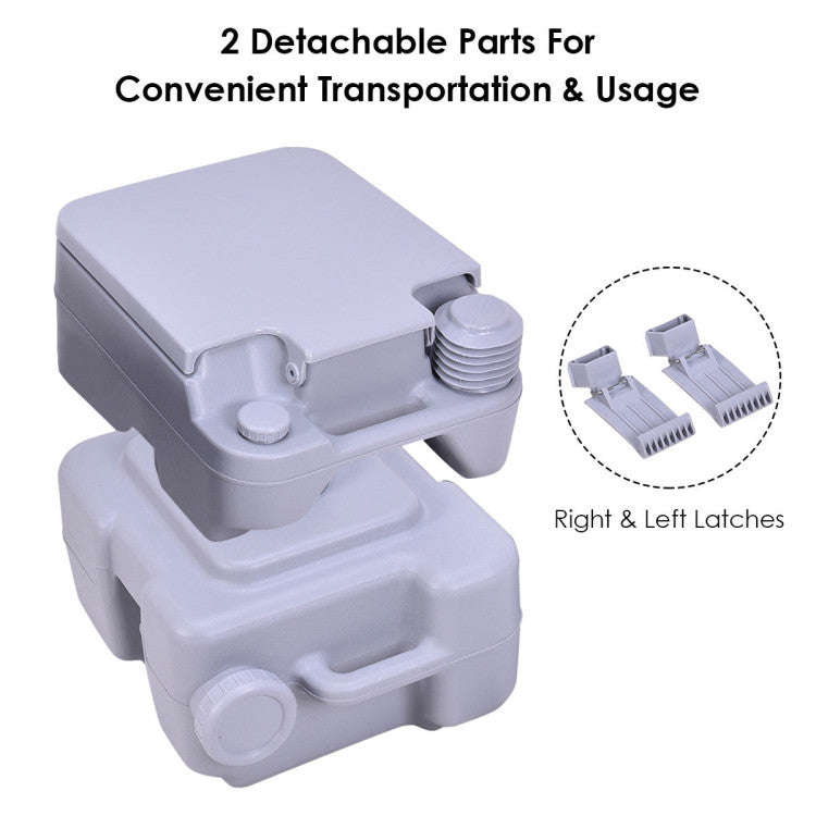 5 Gallon 20 L Outdoor/Indoor Potty Commode Portable Flush Toilet