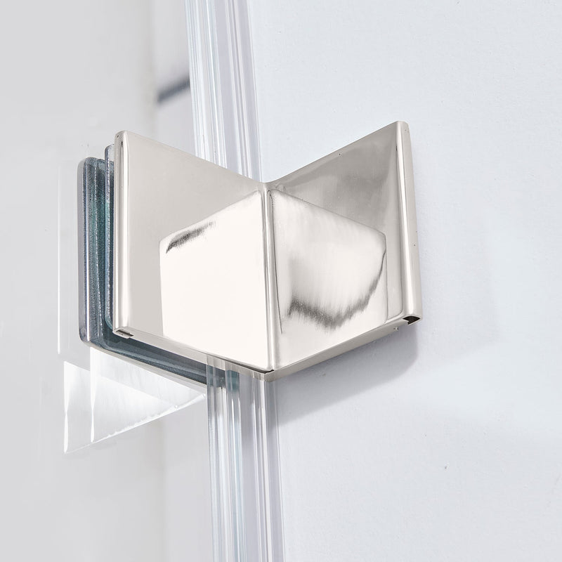 60-in W x 76-in H Double Frameless Bypass/Sliding Brushed Nickel Standard Sliding Shower Door