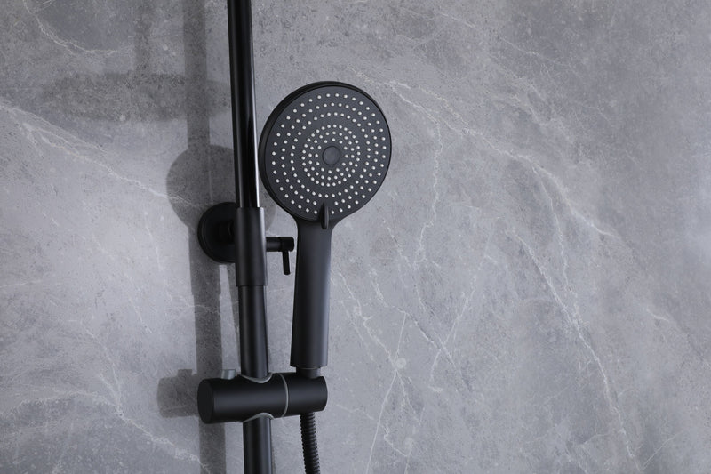 Wall Mount 3-Function Complete Shower System with Rough-In Valve