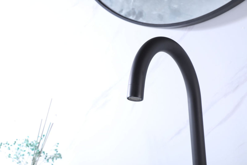 Matte Black Widespread Bathroom Vanity Sink Faucet