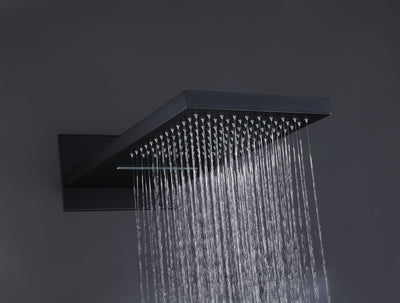 Wall Mounted Bathroom Luxury Rainfall Mixer Shower Tub Spout Combo Set