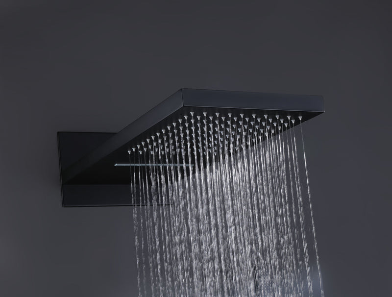 Wall Mounted Bathroom Luxury Rainfall Mixer Shower Tub Spout Combo Set