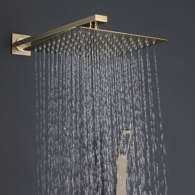 Wall Mounted Shower System with Tub Spout and HandHeld Shower