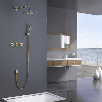 Concealed Installation Stainless Steel SPA Shower Faucet Set