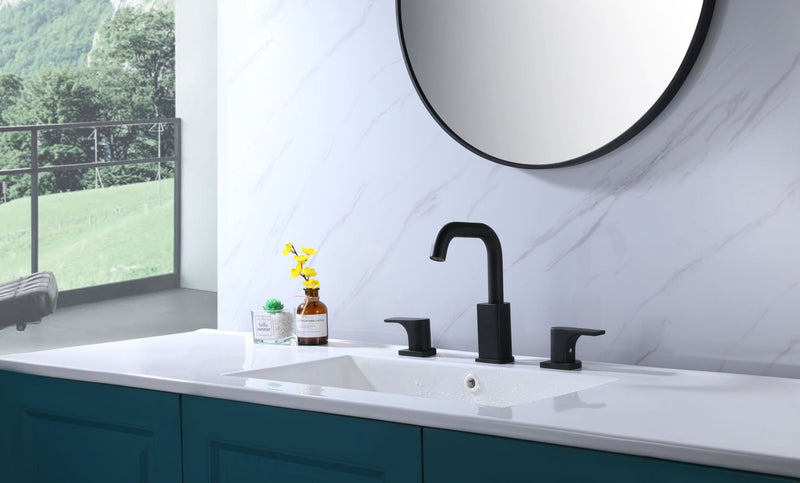 Two Handles 8-Inch Widespread Bathroom Sink Faucet