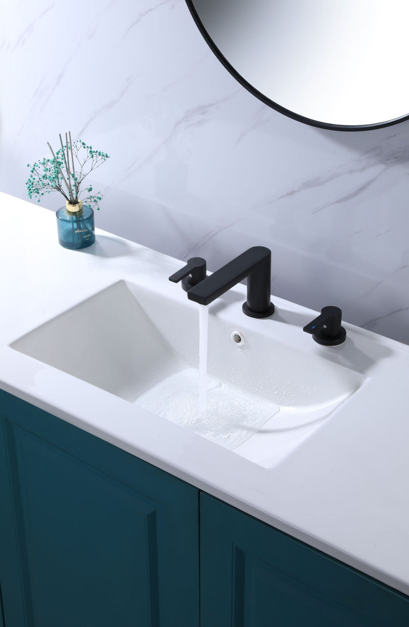 Two Handles 8 Inch Widespread Bathroom Sink Faucet