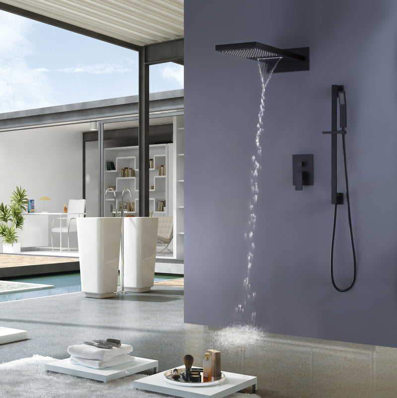 Wall Mounted Pressure Balance Complete Shower System With Embedded Box