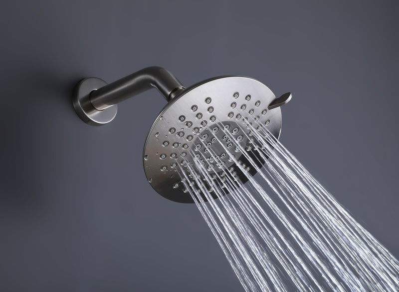 Wall Mounted Shower Faucet With Rough-In Valve And Tub Spout