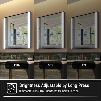 36 in. x 36 in. LED Light Bathroom Mirror with Anti-Fog Function