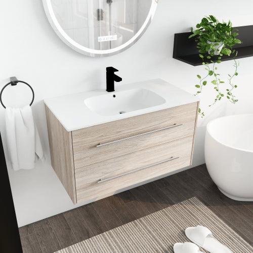 36 Inch Wall Mounted Bathroom Vanity