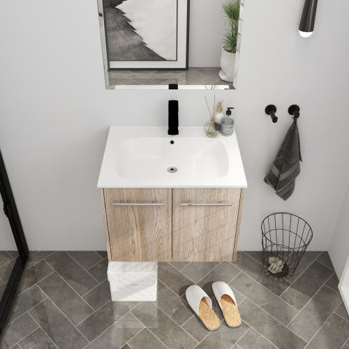 24 Inch Wall Mounted Bathroom Vanity