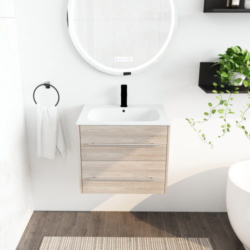 24 Inch Wall Mounted Bathroom Vanity