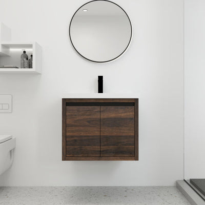 24 Inch Bathroom Cabinet With Sink,Soft Close Doors,Float Mounting Design For Small Bathroom