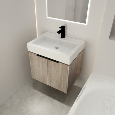 24 Inch Bathroom Vanity With Ceramic Basin