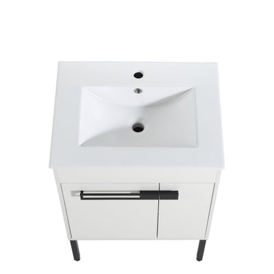 24 Inch Bathroom Vanity with Sink, with Soft Close Doors